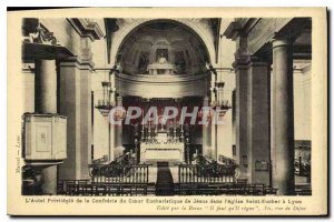 Postcard Old Lyon Marcel privileged Altar of the Brotherhood Eucharistic Hear...