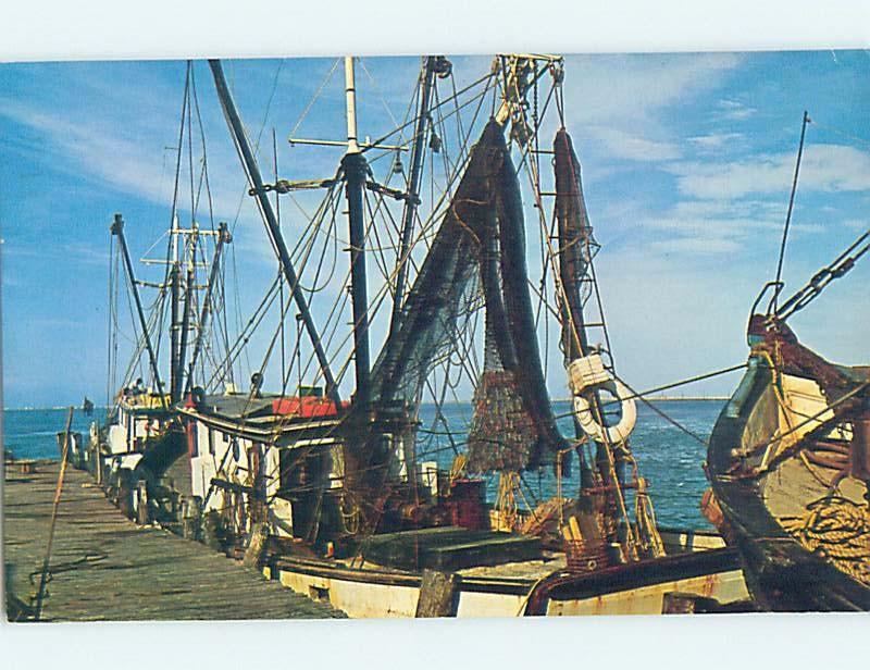 Pre-1980 HARBOR SCENE Port Isabel & South Padre Island by Brownsville TX hp7520