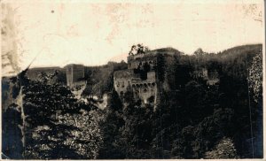 Czech Republic Chyje Burgruine Kaja Ruins of Kaja Castle Vintage RPPC 08.40