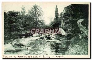 Old Postcard Around Mareuil on Lay Dam picquet