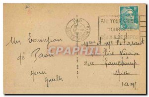 Old postcard Pau View to the Cathedral