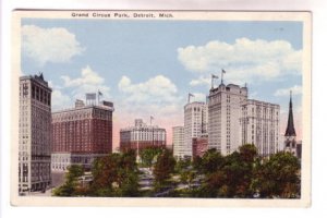 Downtown and Grand Circus Park, Detroit Michigan