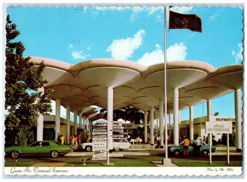 1973 Latte Stone Designed Concept Guam Air Terminal Entrance Posted Postcard