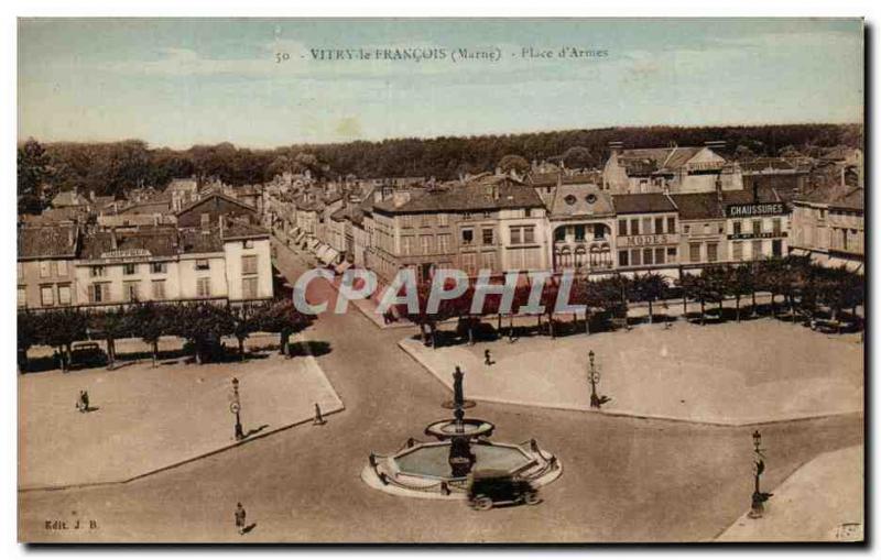 Old Postcard Vitry le Francois Place d & # 39Armes