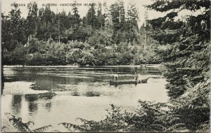 Somass River Alberni Vancouver Island BC Fishermen Leonard Frank Postcard H56