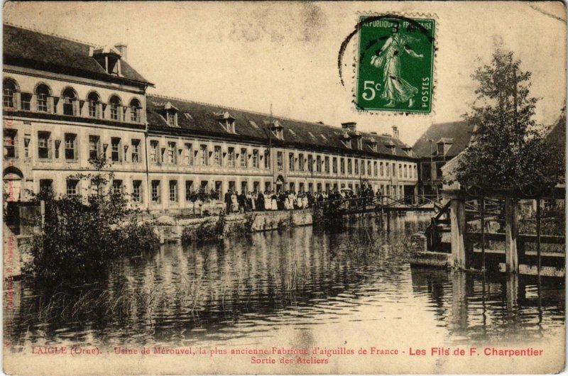 CPA AK Laigle Orne - Usine de Merouvel Les Fils de F. Charpentier (800351)