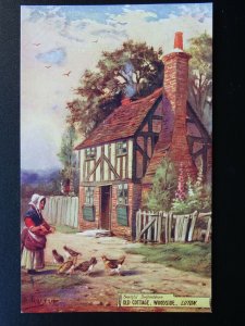Bedfordshire Luton WOODSIDE Old Cottages - Old Alex Austen Postcard by Rapco