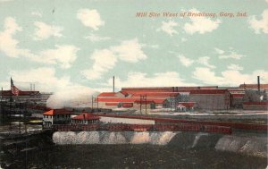MILL SITE WEST OF BROADWAY GARY INDIANA POSTCARD (c. 1910)