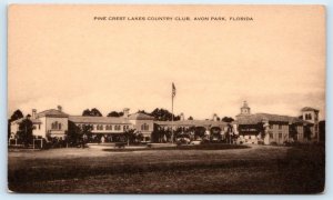 AVON PARK, Florida FL ~ PINE CREST LAKES COUNTRY CLUB 1930s Artvue Postcard