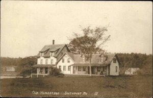 Southport Maine ME The Old Homestead c1910 Real Photo Postcard