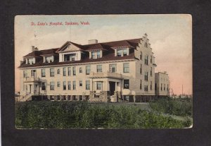 WA St Lukes Luke's Hospital Spokane Washington 1912 Postcard