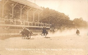 J39/ Rodeo Cowboy RPPC Postcard c20s Belle Fouche South Dakota 351