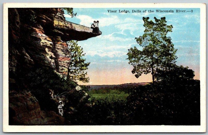 Wisconsin Dells 1920s Postcard Visor Ledge