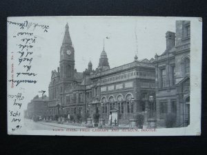 Liverpool BOOTLE Town Hall, Free Library & Museum c1903 UB Postcard by Stanmore