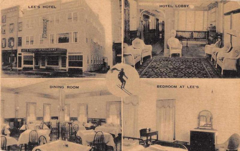 Littleton New Hampshire Lee's Hotel Multiview Vintage Postcard JB626865