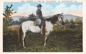 Gen. Robert E Lee and traveler Gettysburg, PA, USA Civil War Unused 