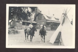 RPPC LAKE RONAN LODGE RESORT PROCTOR MONTANA REAL PHOTO POSTCARD