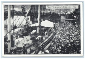 c1910's Perry's Flagship Niagara Crowded People Unposted Antique Postcard