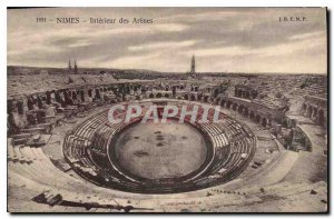 Postcard Old Nimes Interieur des Arenes