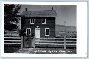 Rock Spring WY Postcard RPPC Photo Buffalo Bills Boyhood Home 1952 Vintage
