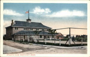 Nantucket MA Massachusetts MA Athletic Club Tennis c1920 Postcard