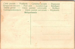 Postcard Embossed lilacs and leaves on gray background