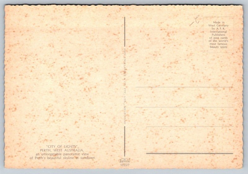 Perth   West Australia     Postcard