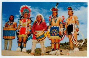 Dance Team Gallup New Mexico Indian Ceremonials Vintage GIANT Oversize Postcard  