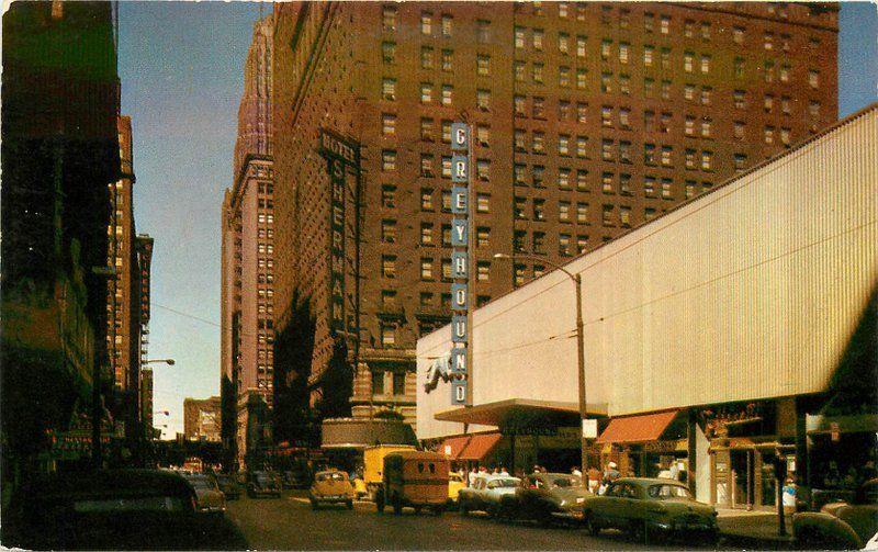 1950s Chicago Illinois Greyhound Bus Terminal Crocker postcard 2889
