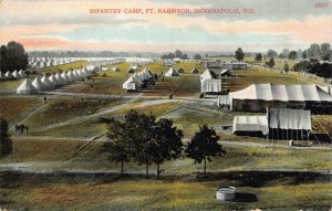 Postcard Infantry Camp at Fort Harrison in Indianapolis, Indiana~129220