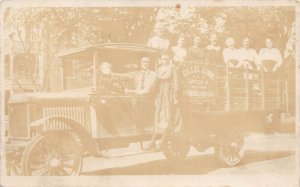 J80/ Dayton Ohio RPPC Postcard c1910 Ollie Zink Hauling Truck Early 465