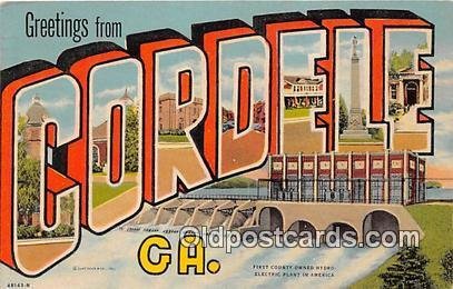 Large Letter Town Cordele Georgia, USA 1956 