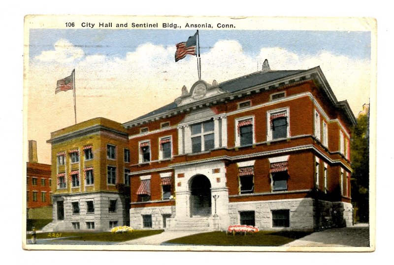 CT - Ansonia. City Hall & Sentinel Building