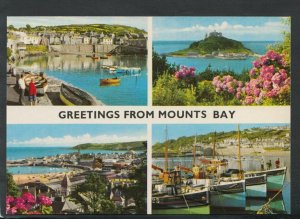 Cornwall Postcard - Greetings From Mounts Bay     RR5289