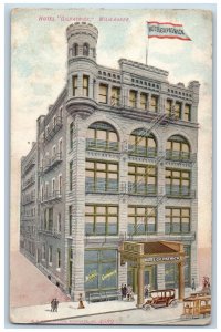 Milwaukee Wisconsin WI Postcard Hotel Gilpatrick Building Exterior c1910 Vintage