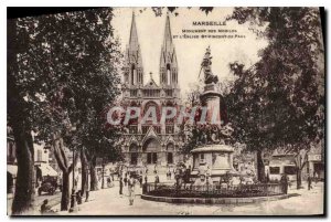 Postcard Old Marseille Monument Mobile and the Church St Vincent Paul