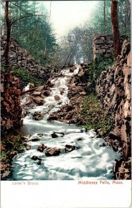 Middlesex Fells Mass Lover’s Brook Creek Undivided Back Antique Postcard Vintage 