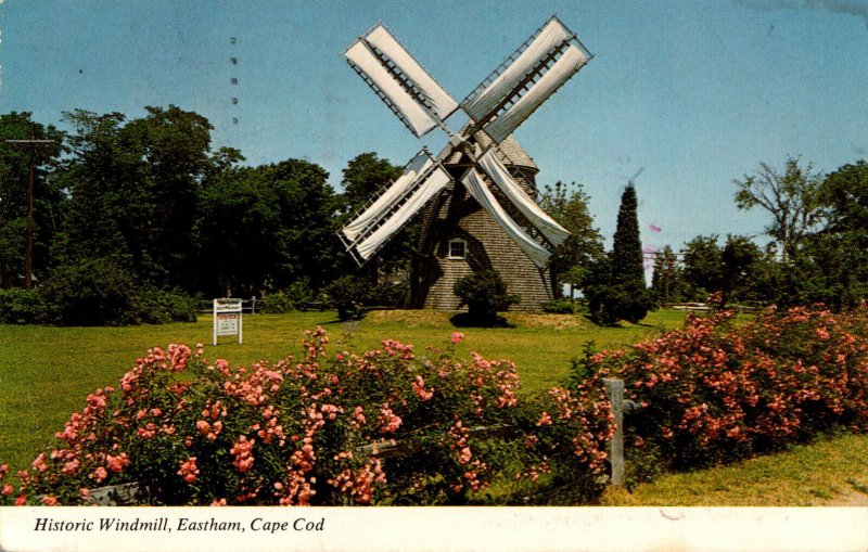 Massachusetts Cape Cod Eastham Historic Windmill 1979