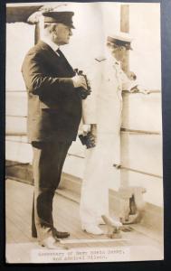 Mint USA Real Picture Postcard RPPC US Navy Secretary Edwin Denby Admiral Wilson