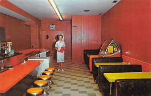 Embers Dining Room  Coffee Shop View Postcard Backing 