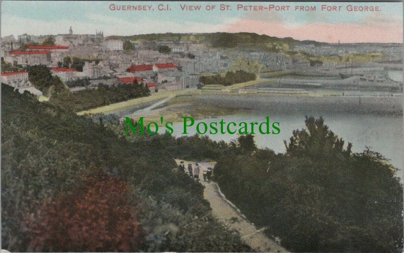Channel Islands Postcard-Guernsey,View of St Peter Port From Fort George RS28592