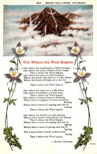 Colorado Mount Holy Cross Out Where The West Begins Poem By Arthu...