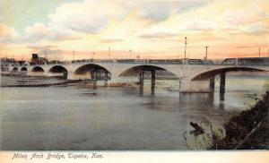 Topeka Kansas~Milan Arch Bridge @ Sunset~c1905 Illustrated Postal Card Co Pc