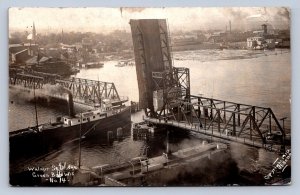 J90/ Green Bay Wisconsin RPPC Postcard c1910-20 Walnut Street Bridge  472