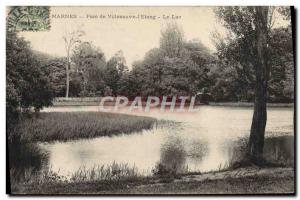 Old Postcard Marls Villeneuve Park l & # 39Etang