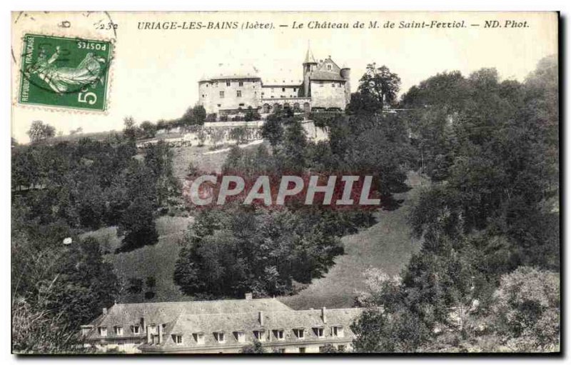 Old Postcard Uriage Les Bains Le Chateau De Saint M Fettiol