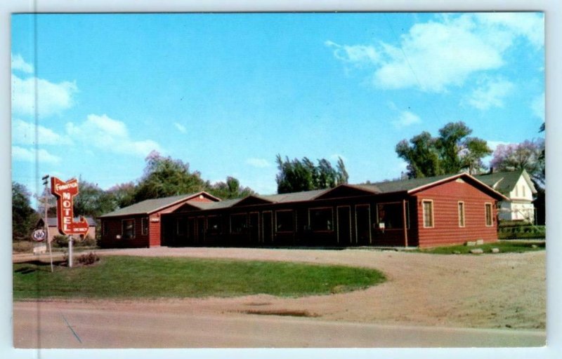 INDIANOLA, Iowa IA  Roadside FRONTIER MOTEL c1950s-60s Vermilion County Postcard