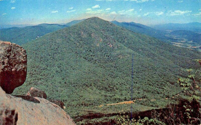 BEDFORD VIRGINIA-FLAT TOP  FROM SHARP TOOTH-PEAKS OF OTTER SKYLINE 1960 POSTCARD