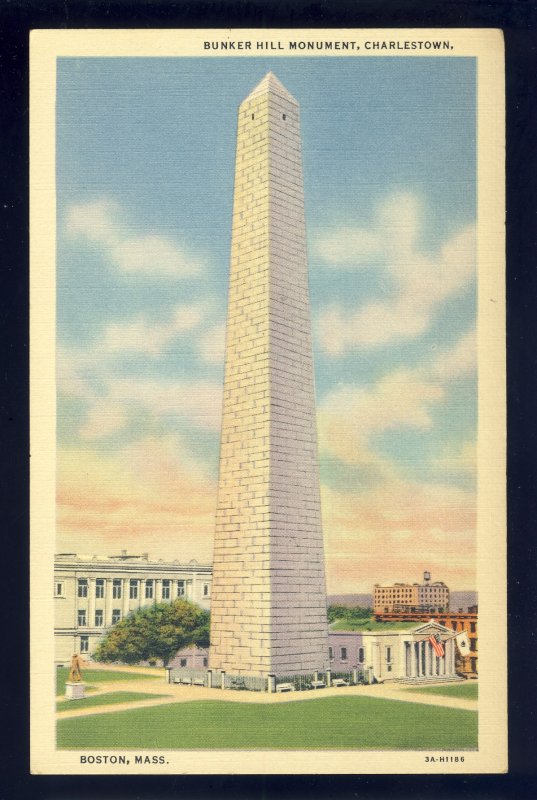 Boston, Massachusetts/MA Postcard, Bunker Hill Monument, Charlestown