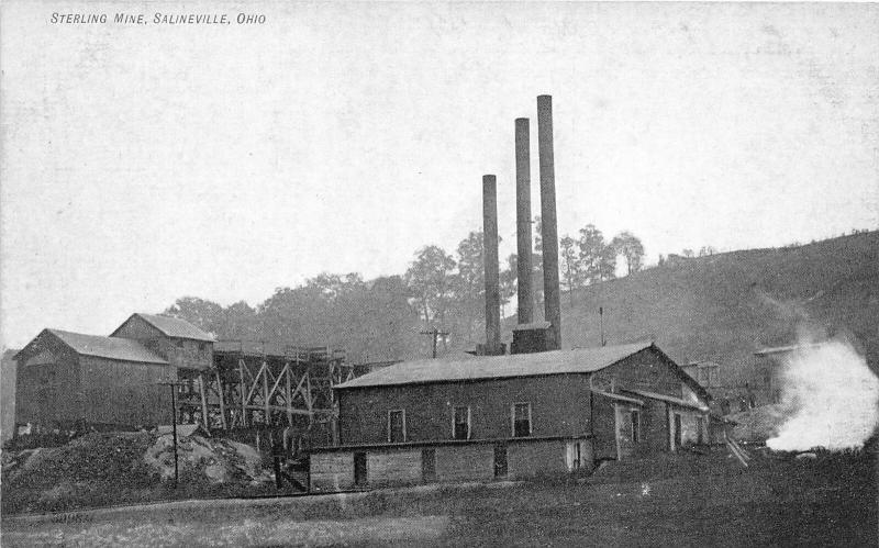 E93/ Salineville Columbiana Co Ohio Postcard c1910 Sterling Coal Mine Tipple 13